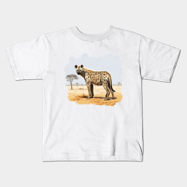 Spotted Hyena Kids T-Shirt by zooleisurelife